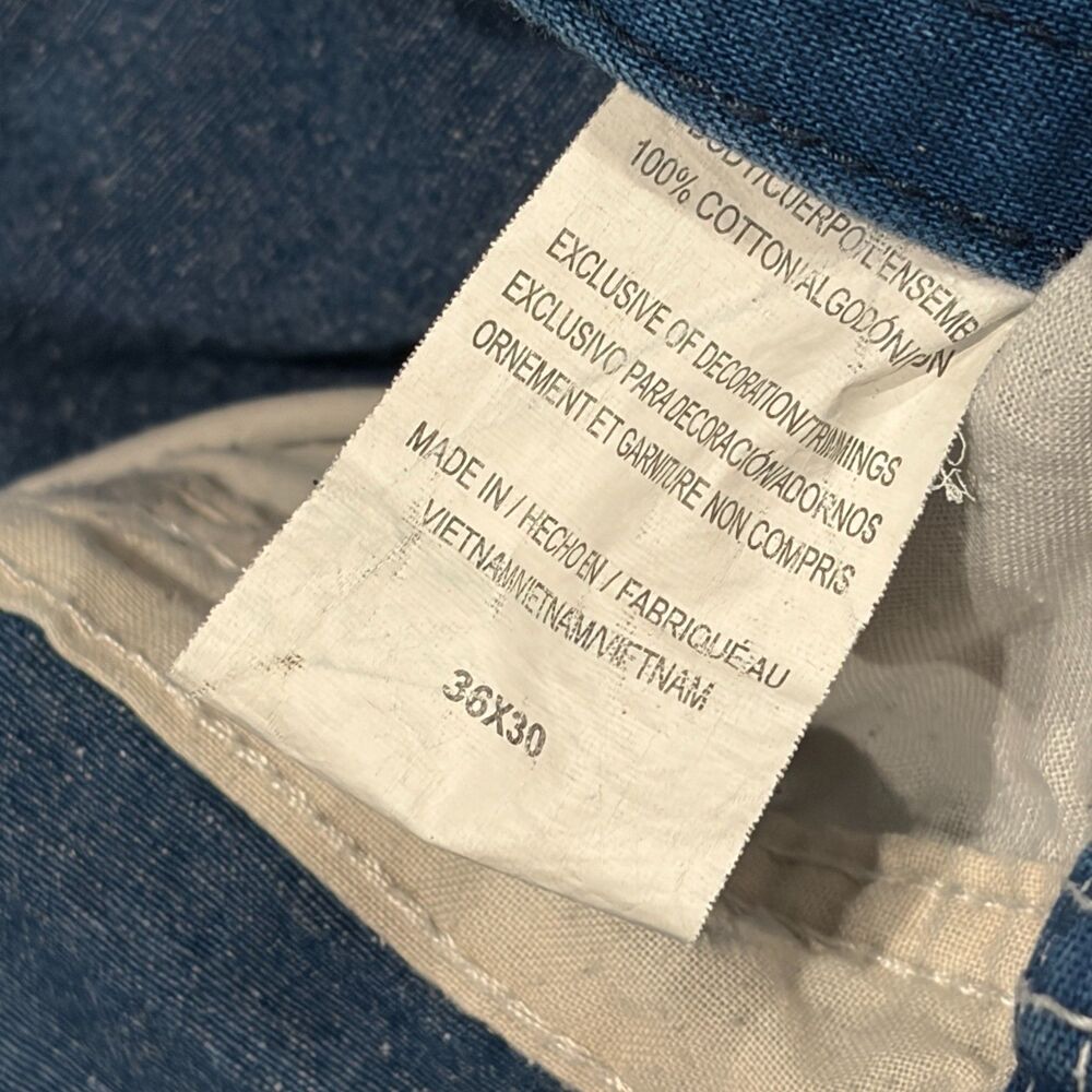 Vintage 90s Liberty Overalls Mens Size 36x27.5 Blue Denim Bib Workwear Overalls - Picture 3 of 7
